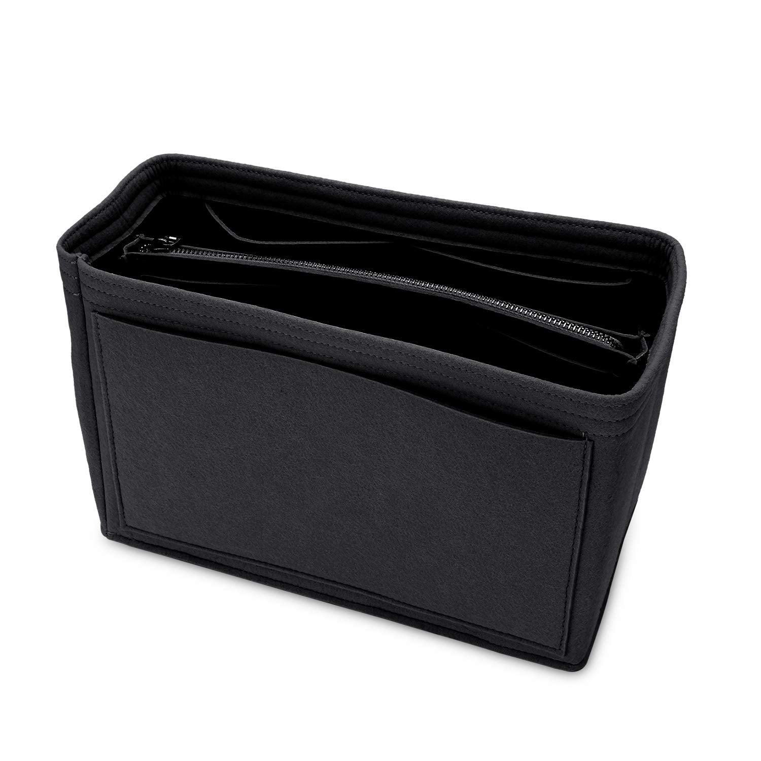MA STRAP Felt Insert Organizer Bag Handbag Organizer Insert with Zipper Pouch for Speedy Neverfull Longchamp Tote