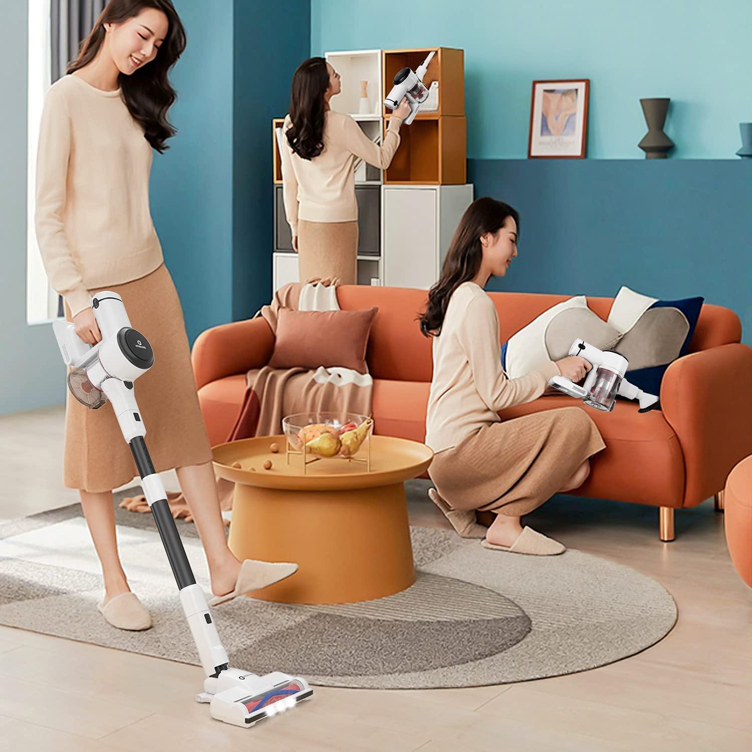 NEQUARE Cordless Vacuum Cleaner, Stick Vacuum Cleaner with 280W 25Kpa Powerful Suction 40min Runtime - JOY2ESpree