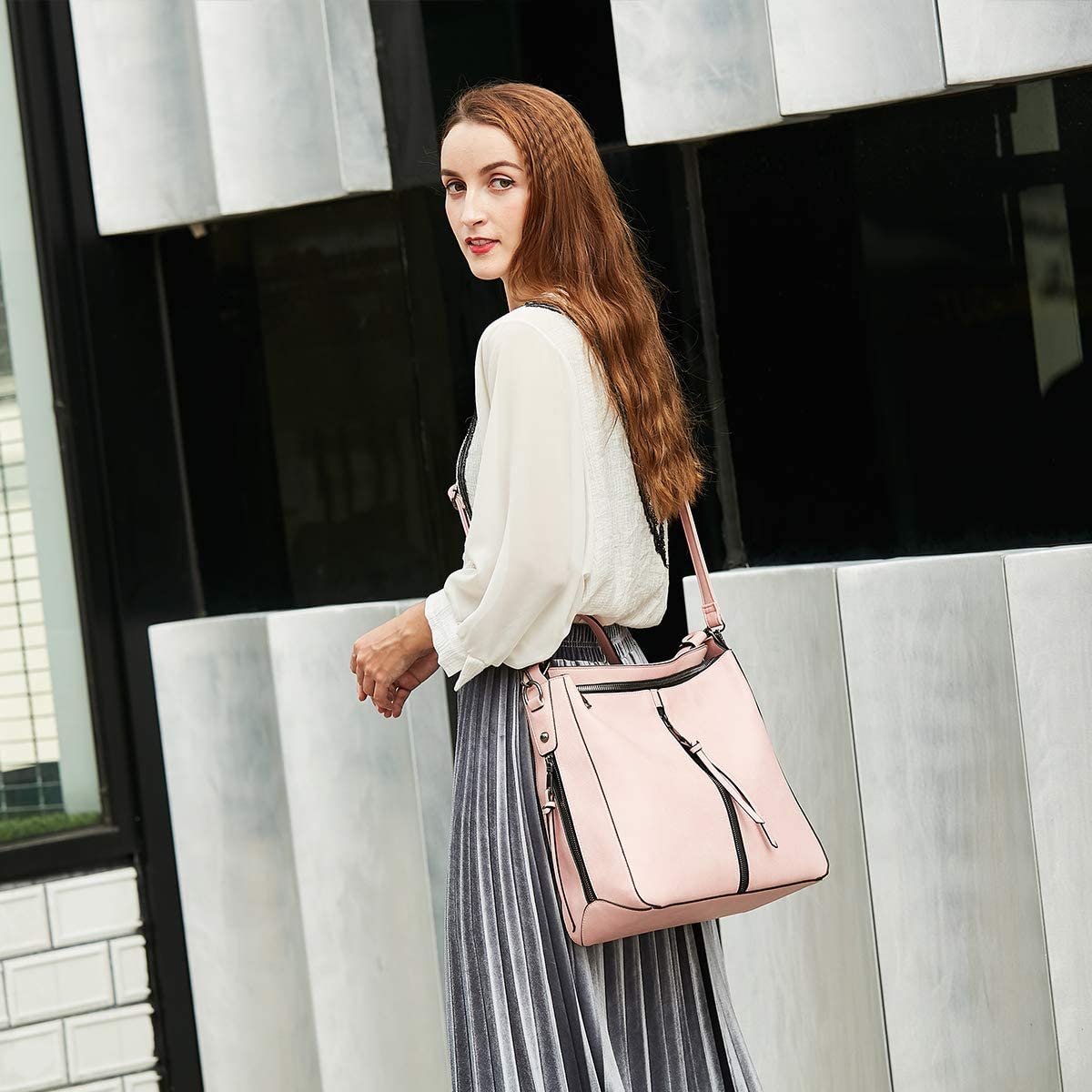 Women Fashion Handbags Wallet Tote Bag Shoulder Bag Top Handle Satchel Purse Set 4pcs