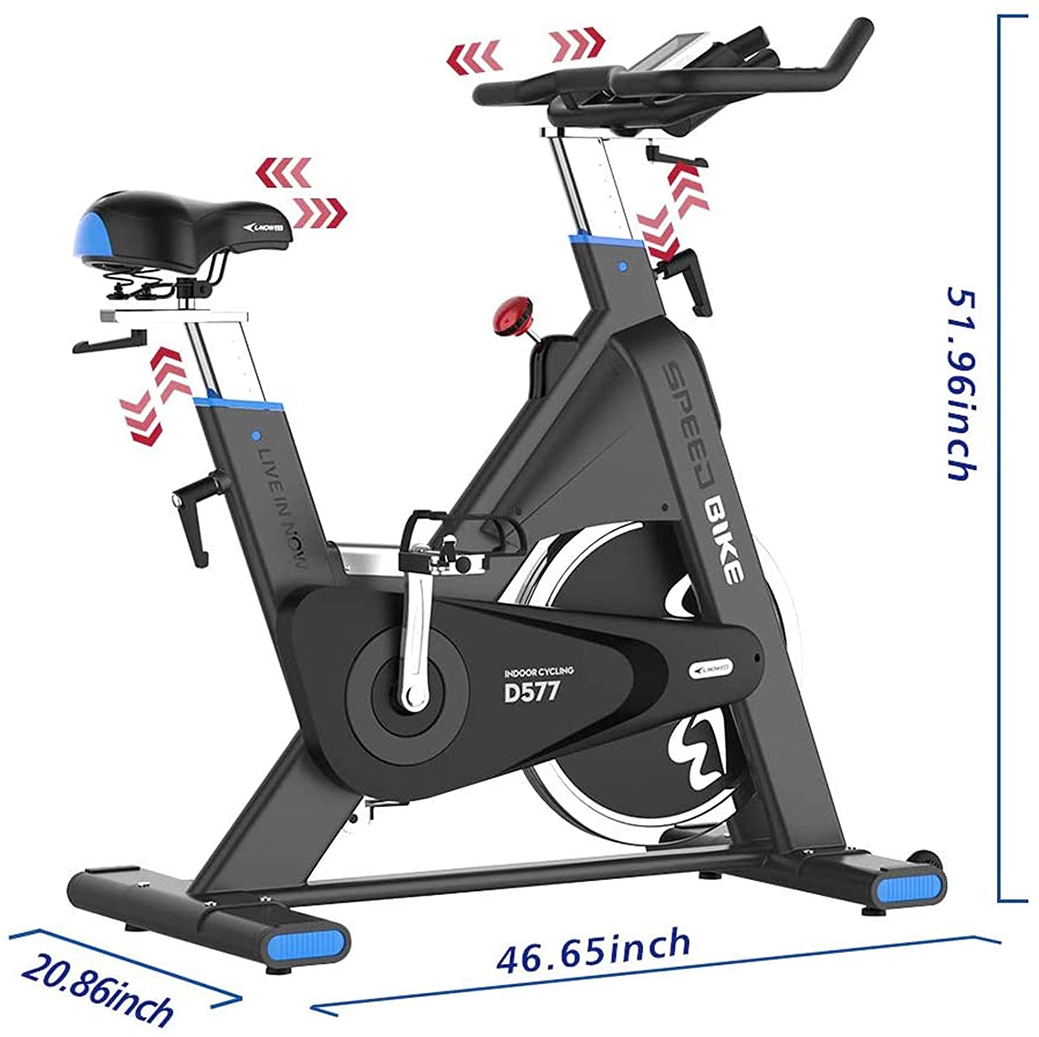 pooboo Professional Commercial Exercise Bikes D577, Heavy-Duty Belt Drive Indoor Cycling Bike - JOY2ESpree