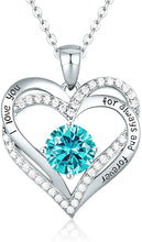 
                        
                          Cargar imagen en el visor de la galería, CDE Forever Love Heart Women Necklace 925 Sterling Silver Rose Gold Plated Birthstone Pendant Necklaces for Women - JOY2ESpree
                        
                      