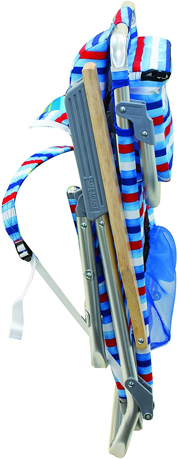 Tommy Bahama 5-Position Classic Lay Flat Folding Backpack Beach Chair