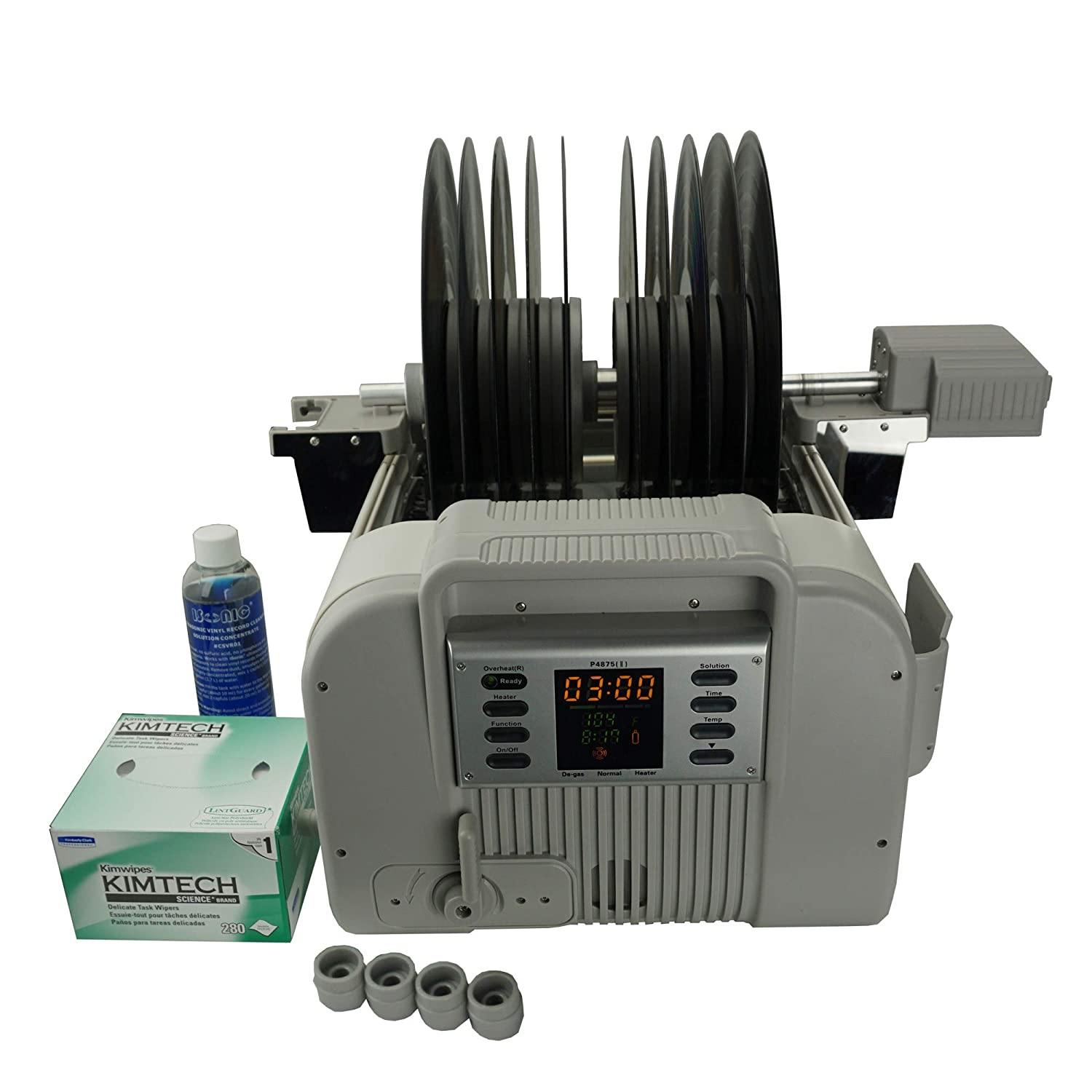 iSonic P4875II+MVR10 Motorized Ultrasonic Vinyl Record Cleaner, 110V (10-Records) - JOY2ESpree