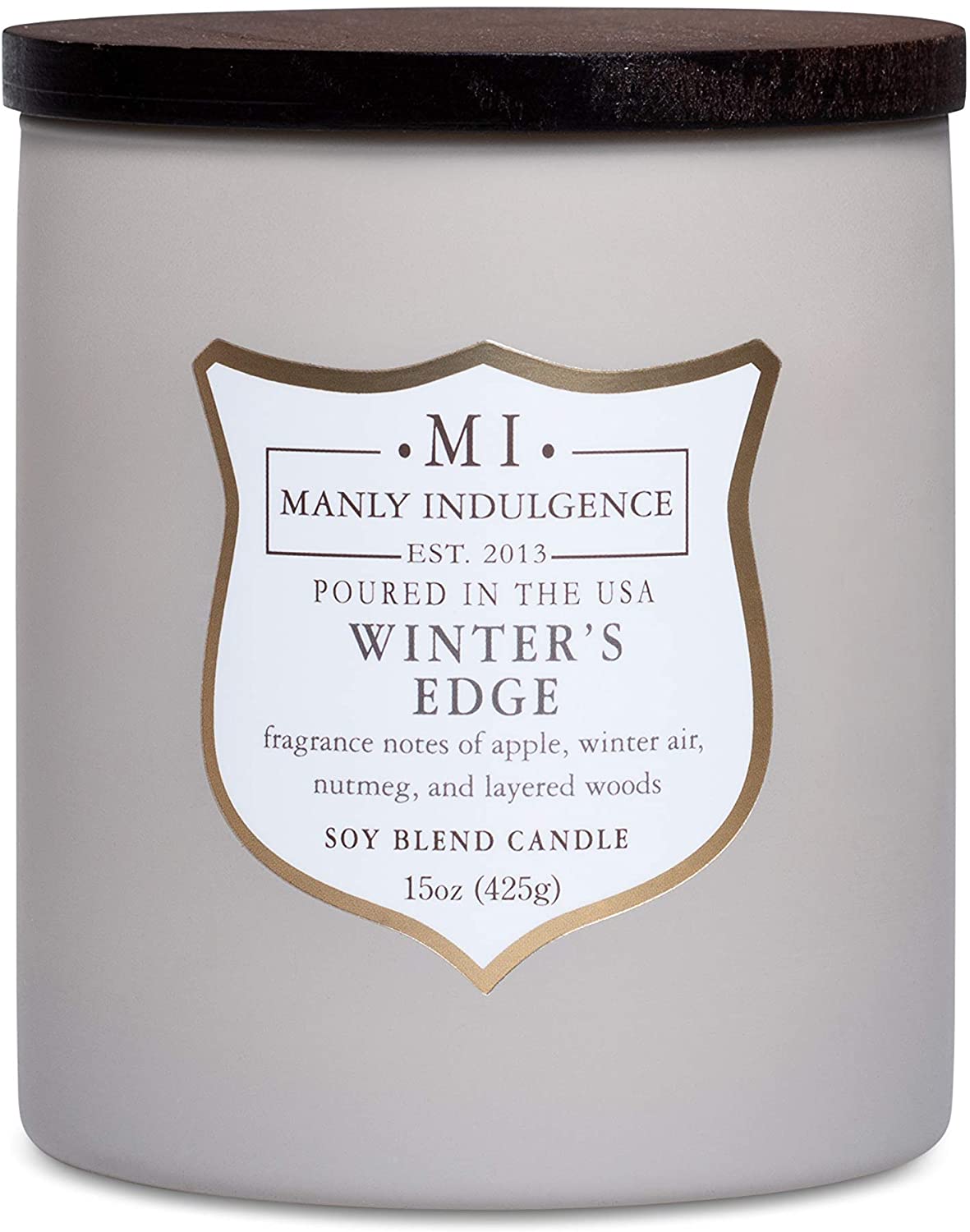 Manly Indulgence Sea Salt & Ginger Scented Jar Candle, 15 Oz, White