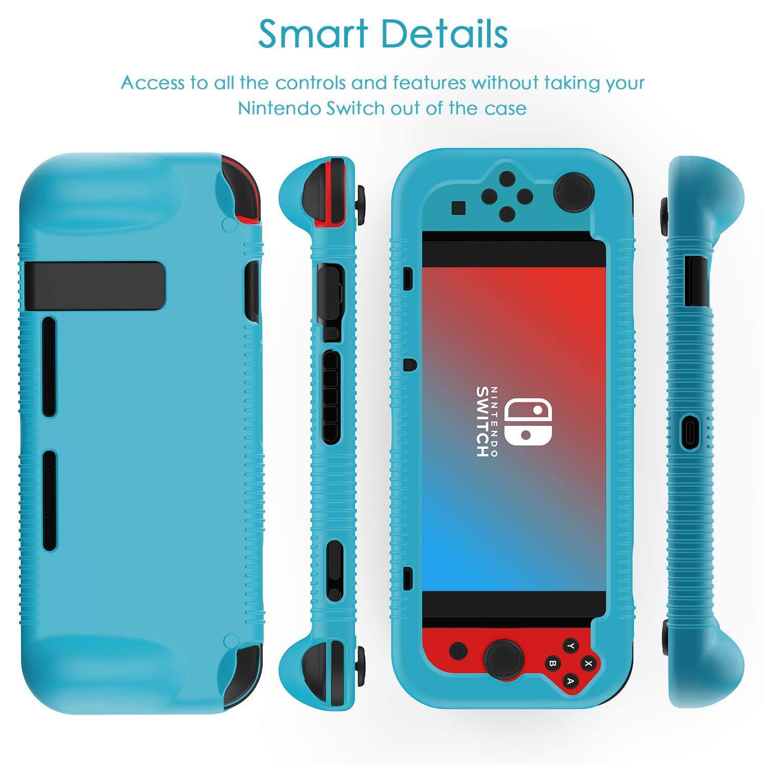 Semeving for Nintendo Switch Case,Soft Protective Case with Ergonomic Grip Design,Shock-Absorption&Anti-Scratch (Red) - JOY2ESpree