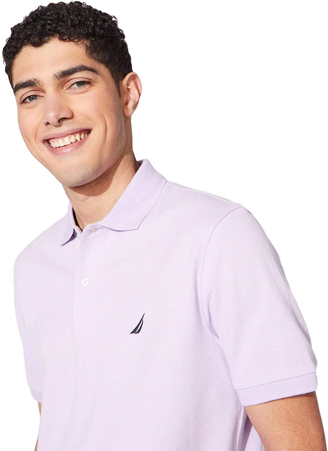 Nautica Men's Classic Fit Short Sleeve Solid Soft Cotton Polo Shirt - JOY2ESpree