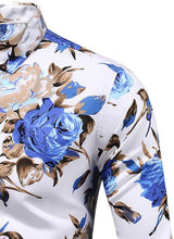 
                        
                          Load image into Gallery viewer, LEFTGU Men's Slim fit Floral Printed Beach Hawaiian Button-Down Dress Shirt
                        
                      