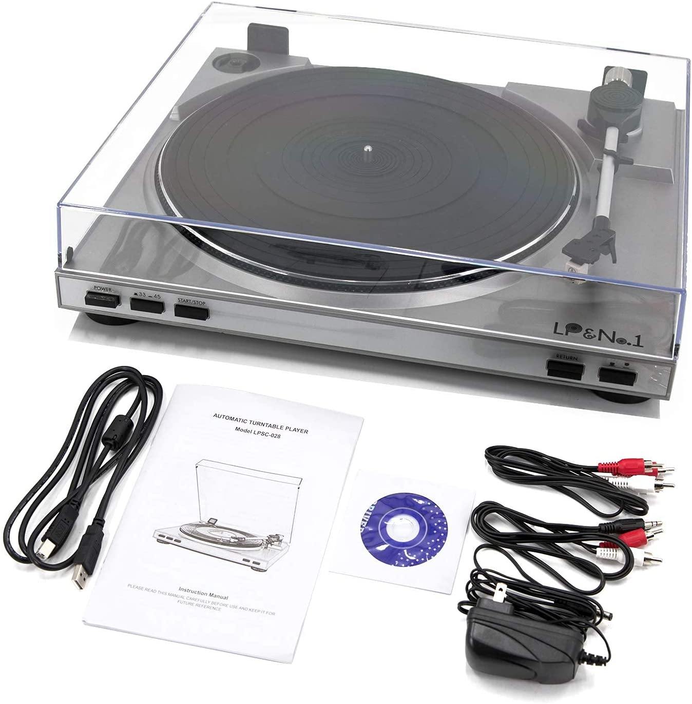 LP&No.1 Bluetooth Record Player with USB Play and Recording - JOY2ESpree