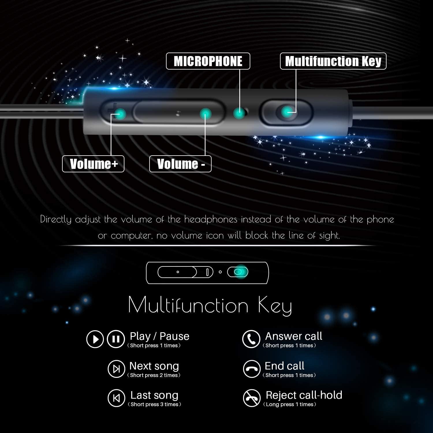Innens 3.5 MM Wired Gaming Earphone, Noise Cancelling Stereo Bass Gaming in-Ear Earbuds - JOY2ESpree