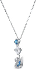 
                        
                          Load image into Gallery viewer, Swarovski Women's Dazzling Swan Necklace, Blue Crystals, Pink Crystals - JOY2ESpree
                        
                      