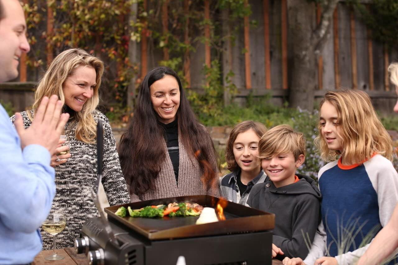 Cuisinart CGG-888 Grill Stainless Steel Lid 22-Inch Round Outdoor Flat Top Gas, 360° Griddle Cooking Center - JOY2ESpree