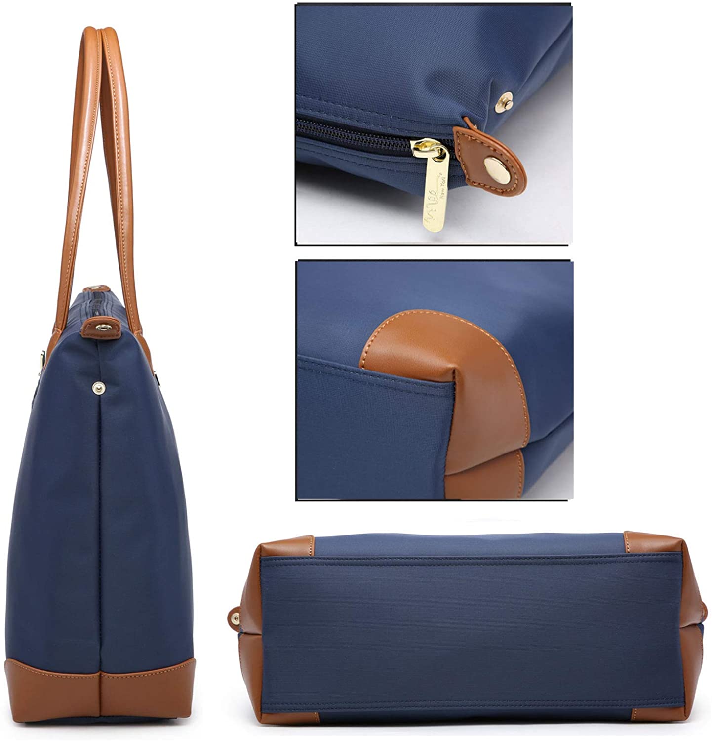 NNEE Water Resistance Nylon Tote Bag & Multiple Pocket Design