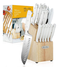 
                        
                          Muat gambar ke penampil Galeri, Harriet Knife Set, 14-Piece Kitchen Knife Set with Block Wooden, German Stainless Steel Professional Chef Knife Set with Sharpener, White - JOY2ESpree
                        
                      