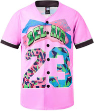 
                        
                          Muat gambar ke penampil Galeri, MOLPE 90s Hip Hop Clothing for Men and Women, Unisex Bel Air 23 Baseball Jersey, Mens Printed Urban Shirts for Party
                        
                      