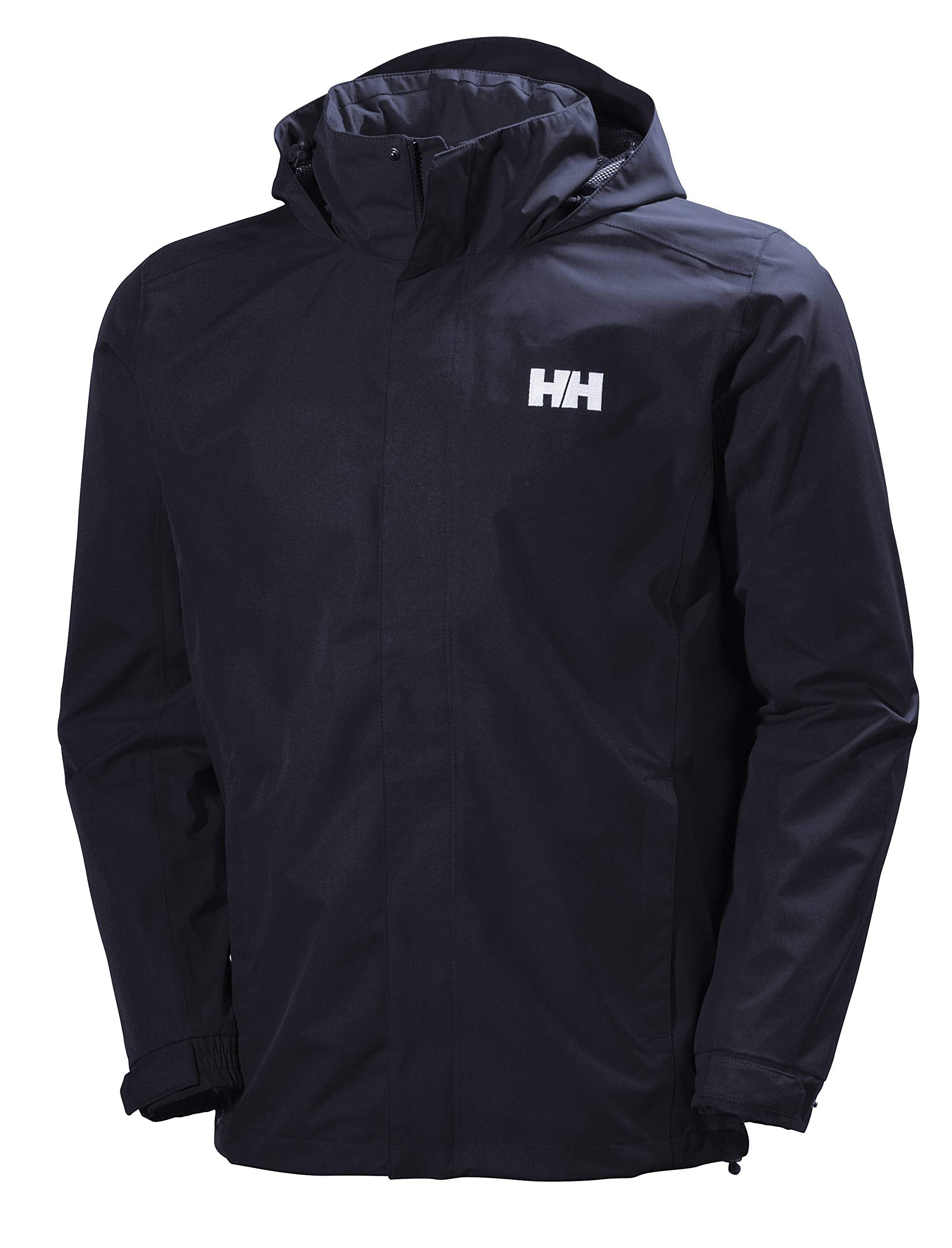 Helly Hansen Men's Dubliner Jacket Waterproof, Windproof, Breathable Shell Rain Coat with Packable Hood