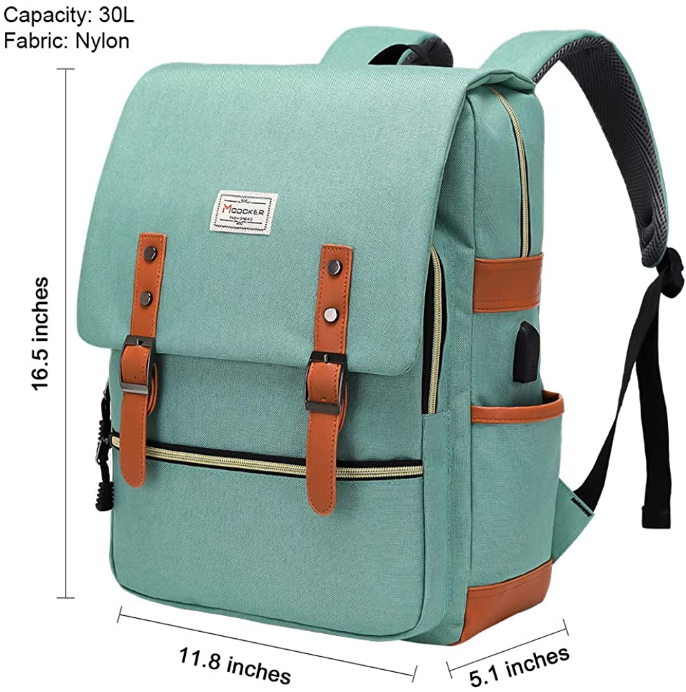 Modoker Vintage Laptop Backpack for Women Men,School College Backpack