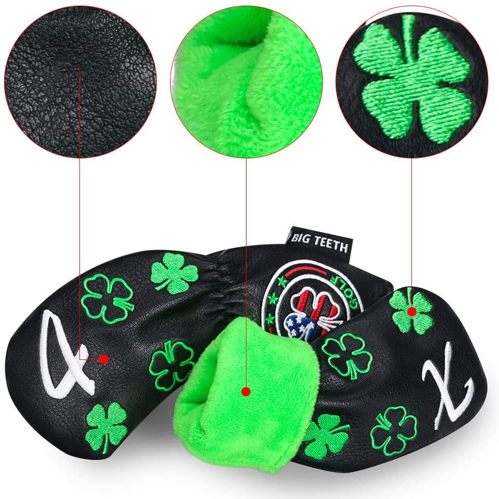 Golf Iron Head Covers 11Pcs Golf Club Protector Lucky Clover for Titleist Callaway Taylormade - JOY2ESpree
