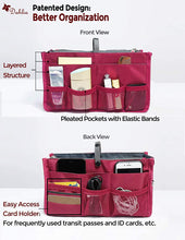 
                        
                          Load image into Gallery viewer, Dahlia's Patented Handbag Purse Organizer Insert - STURDY Flexible
                        
                      
