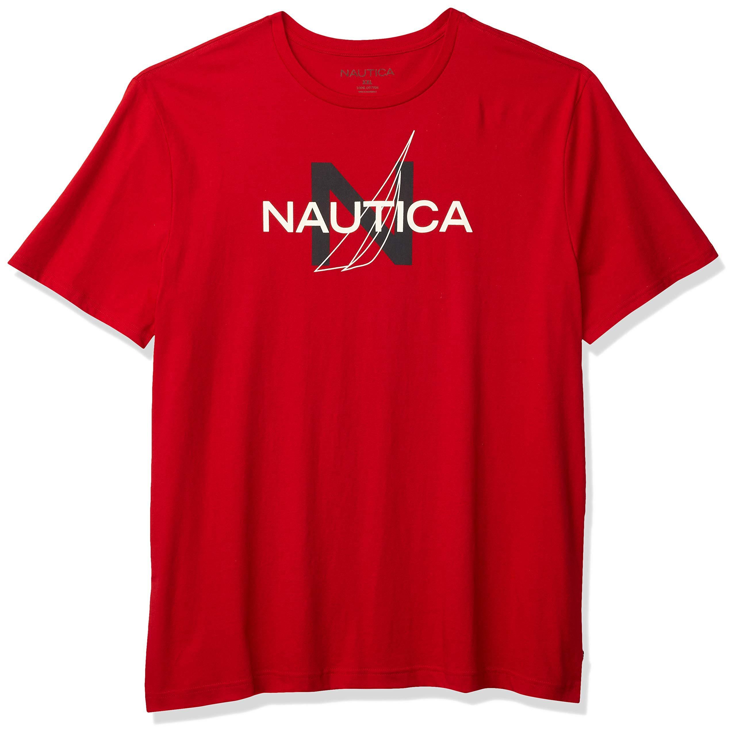 Nautica Men's Short Sleeve 100% Cotton Nautical Series Graphic Tee - JOY2ESpree