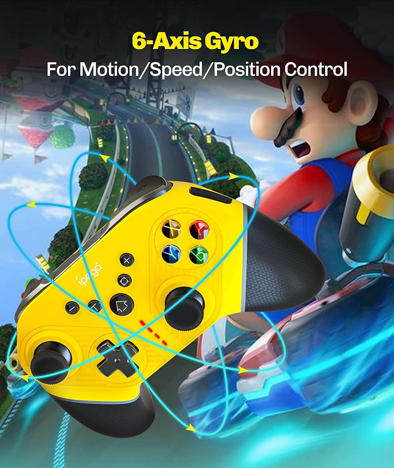 Wireless Controller for Nintendo Switch PS3 PC Android, ipega SW038 Ninja Run Pro Controllers Support 6 Gyro Axis Turbo Programmable - JOY2ESpree