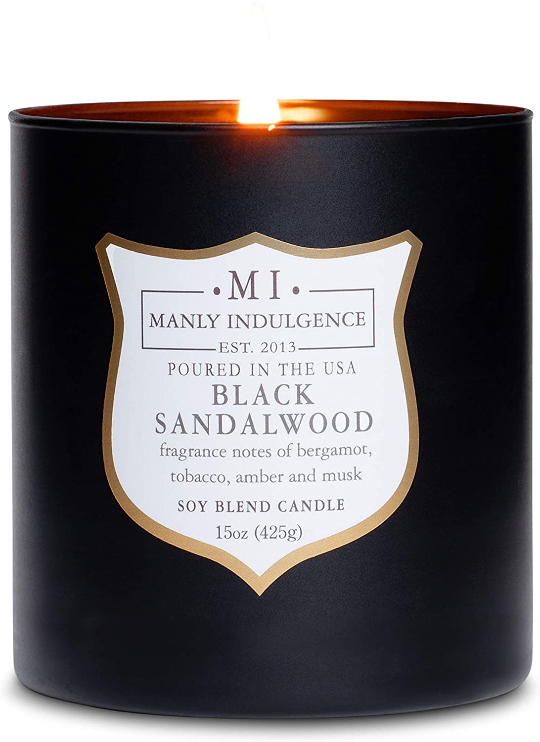 Manly Indulgence Sea Salt & Ginger Scented Jar Candle, 15 Oz, White