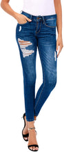 
                        
                          गैलरी व्यूवर में इमेज लोड करें, Resfeber Women's Ripped Boyfriend Jeans Cute Distressed Jeans Stretch Skinny Jeans with Hole
                        
                      