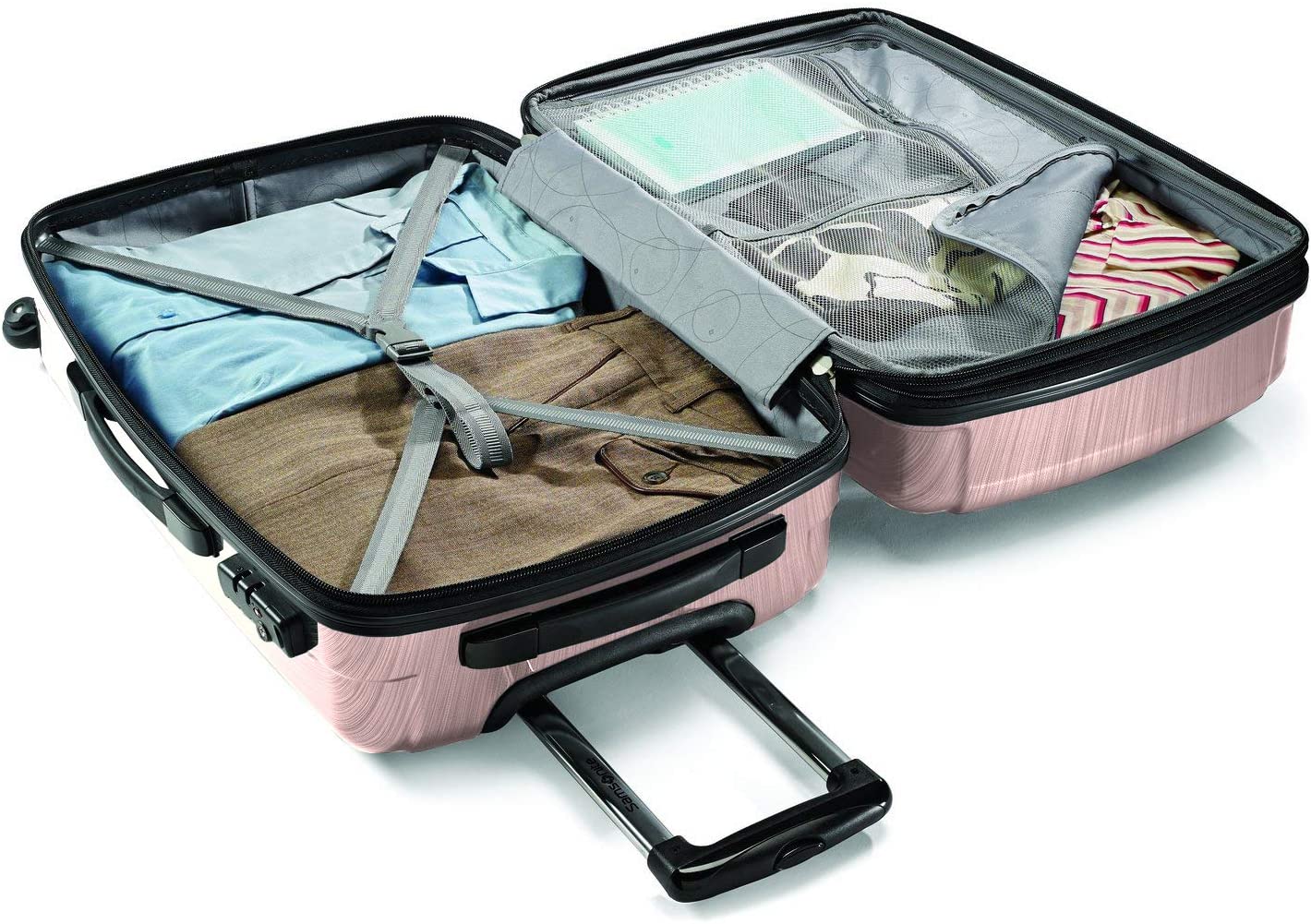 Samsonite Winfield 2 Hardside Expandable Luggage with Spinner Wheels, Charcoal, Checked-Large 28-Inch
