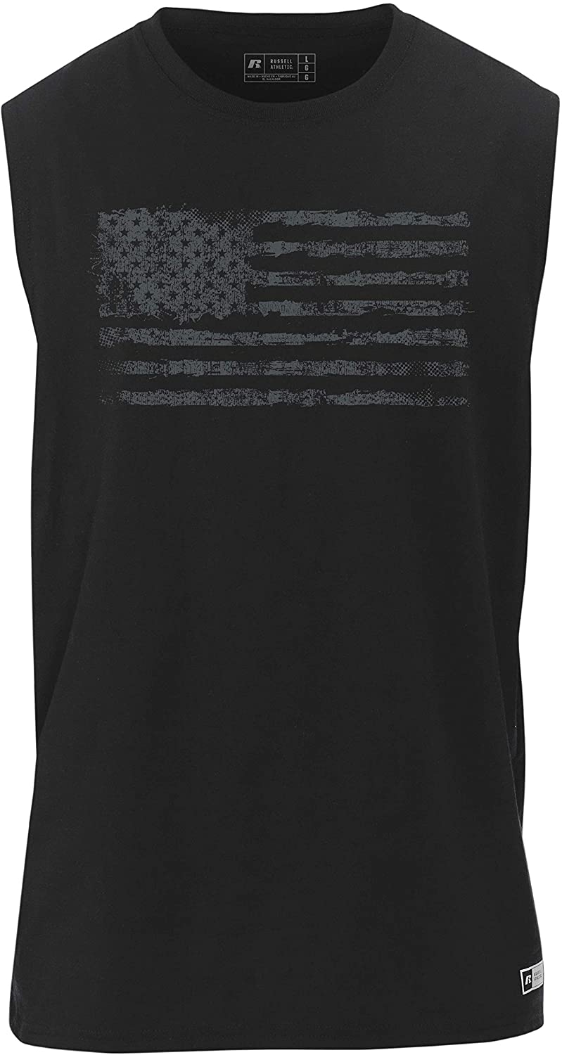 Russell Athletic Men's Cotton Performance Sleeveless Muscle T Shirts