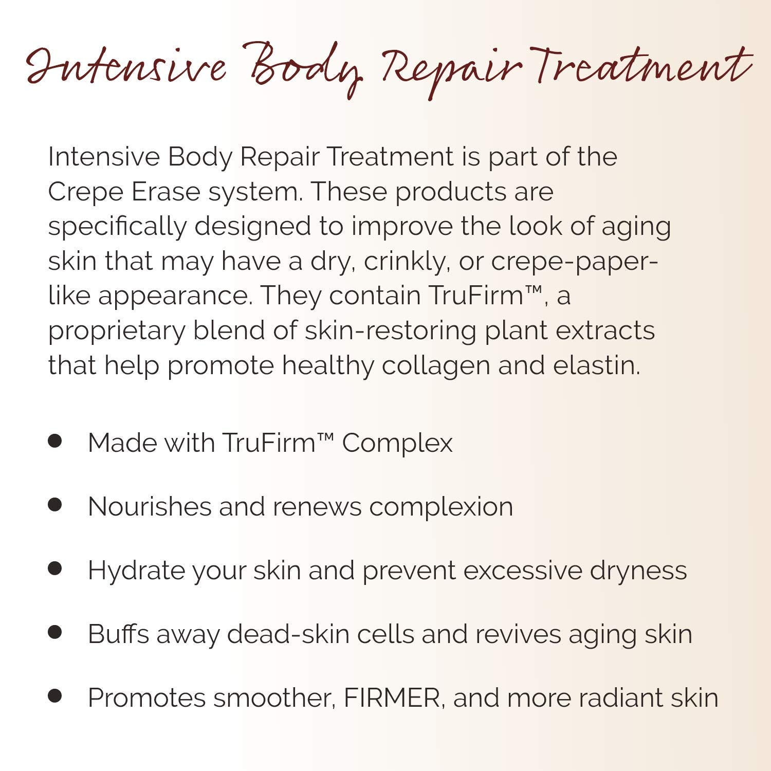 Crepe Erase Intensive Body Repair Treatment with TruFirm Complex