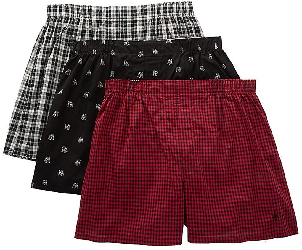 Polo Ralph Lauren Men's 3-Pack Classic Fit Packaged Woven Boxers