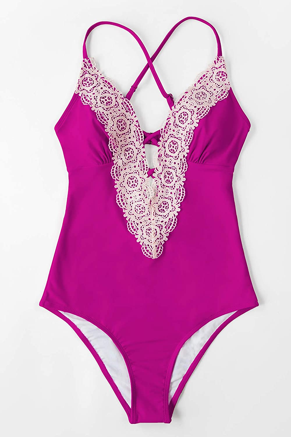 CUPSHE Fashion Women's Ladies Vintage Lace Bikini Sets Beach Swimwear Bathing Suit