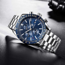 
                        
                          Muat gambar ke penampil Galeri, BENYAR Chronograph Mens Watch Quartz Movement 30M Waterproof | Leather Watch Strap
                        
                      