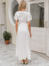 
                        
                          Load image into Gallery viewer, Miessial Women's Summer Chiffon V Neck Ruffle Maxi Dress Polka Dot Long Beach Wrap Dress
                        
                      
