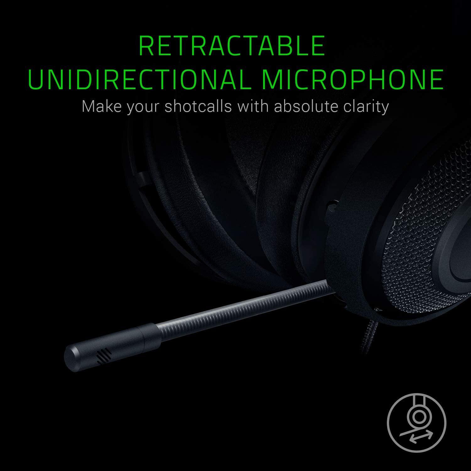Razer Kraken Gaming Headset: Lightweight Aluminum Frame, Retractable Noise Isolating Microphone - JOY2ESpree