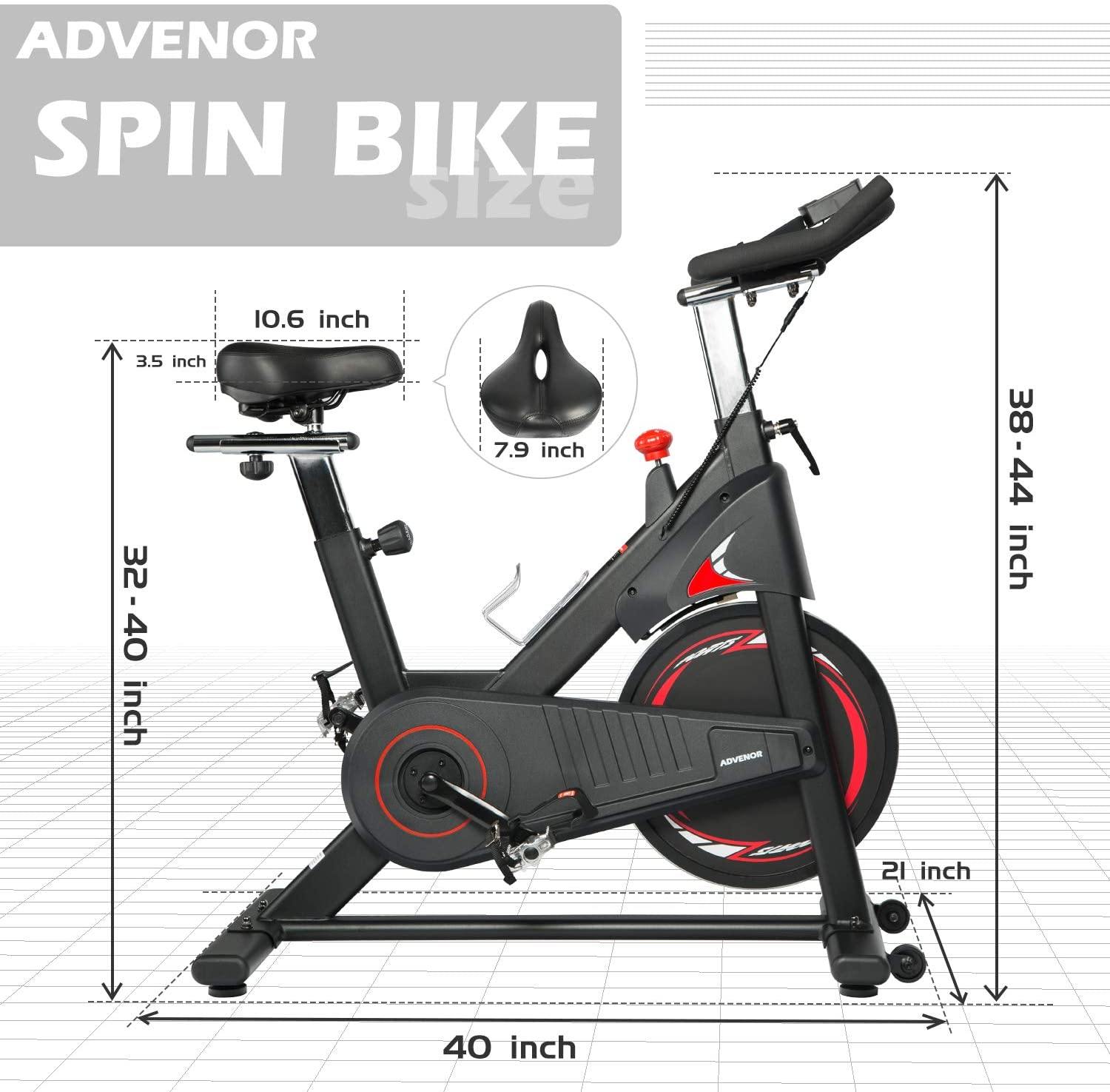 ADVENOR Magnetic Resistance Exercise Bike, Indoor Stationary Bikes - JOY2ESpree