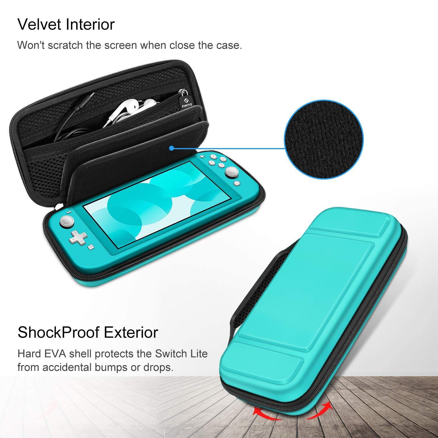Fintie Carry Case for Nintendo Switch Lite 2019 - [Shockproof] Hard Shell Protective Cover Bag with 15 Game Card/2 Micro SD Card Slots - JOY2ESpree