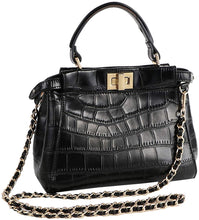
                        
                          Load image into Gallery viewer, kilofly 2pc Gold Plated Faux Leather Removable Clutch Chain Shoulder Straps Set
                        
                      