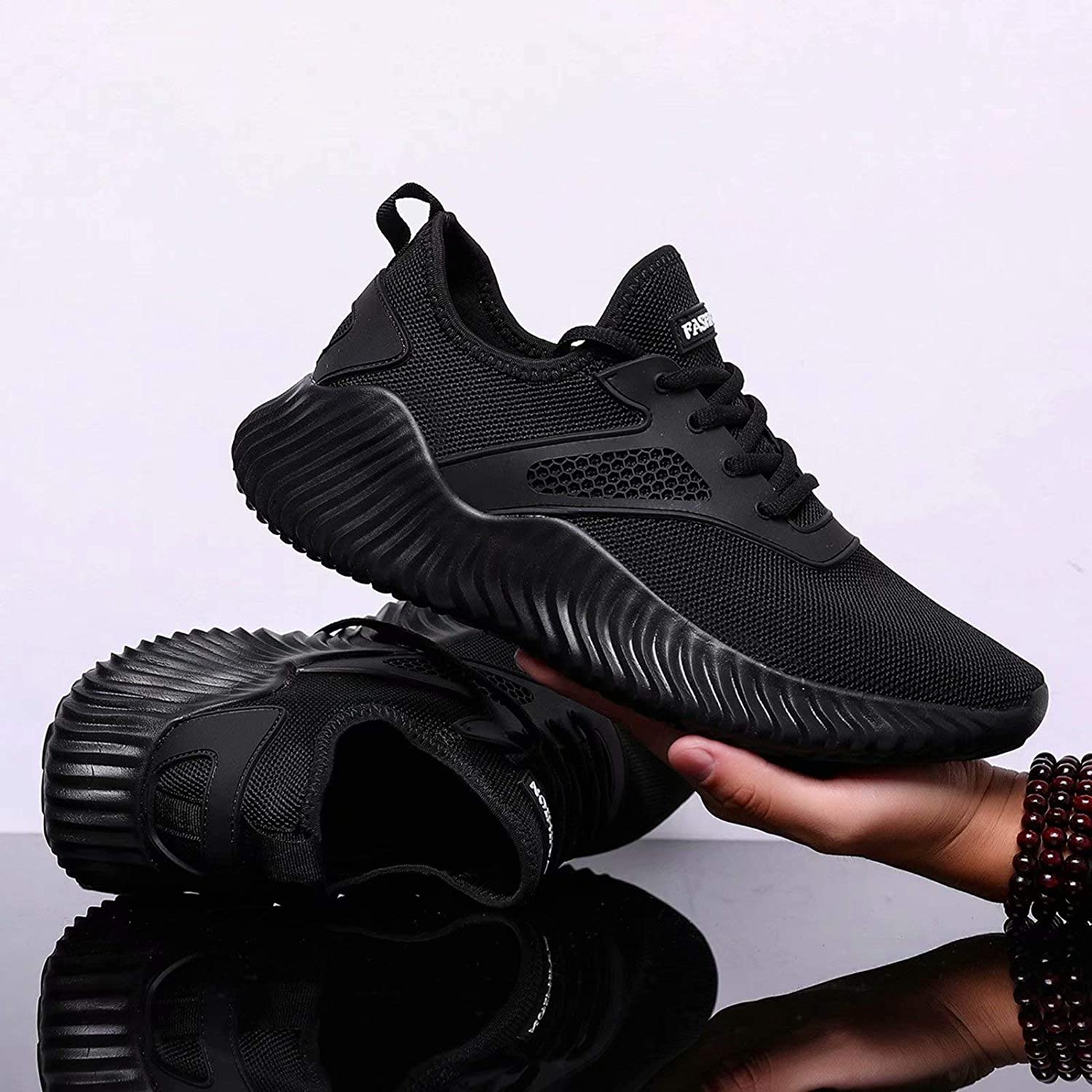 KEEZMZ Men's Running Shoes Fashion Breathable Sneakers Mesh Soft Sole Casual Athletic Lightweight