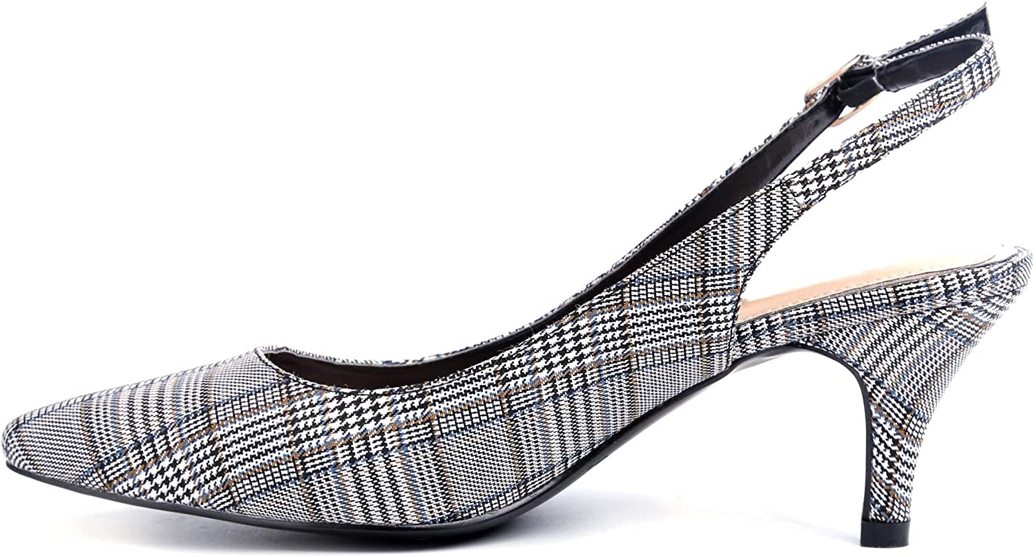 Greatonu Womens Slingback Dress Pump