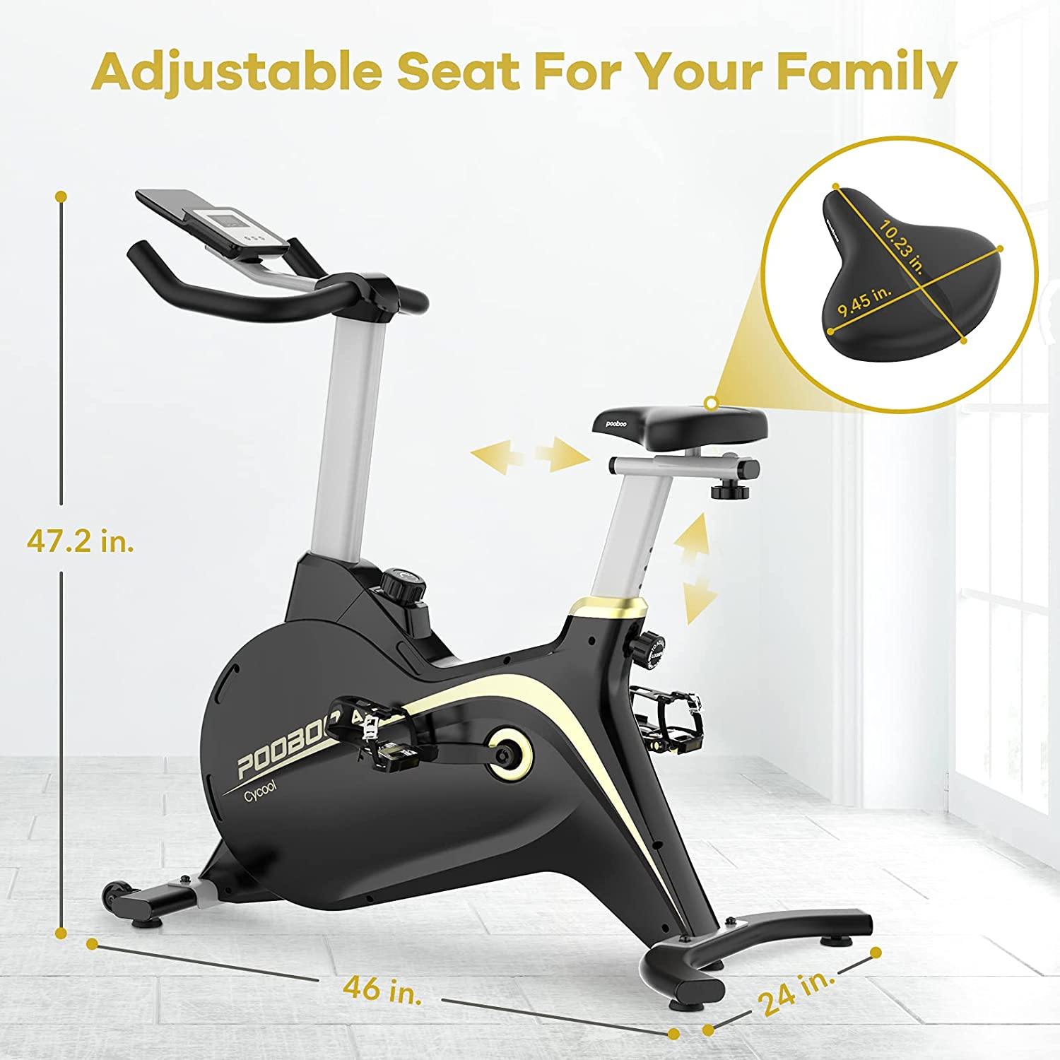 Cycool Exercise Bike Stationary Bike with Adjustable Magnetic Resistance All-Inclusive Flywheel Indoor Cycling Bike - JOY2ESpree