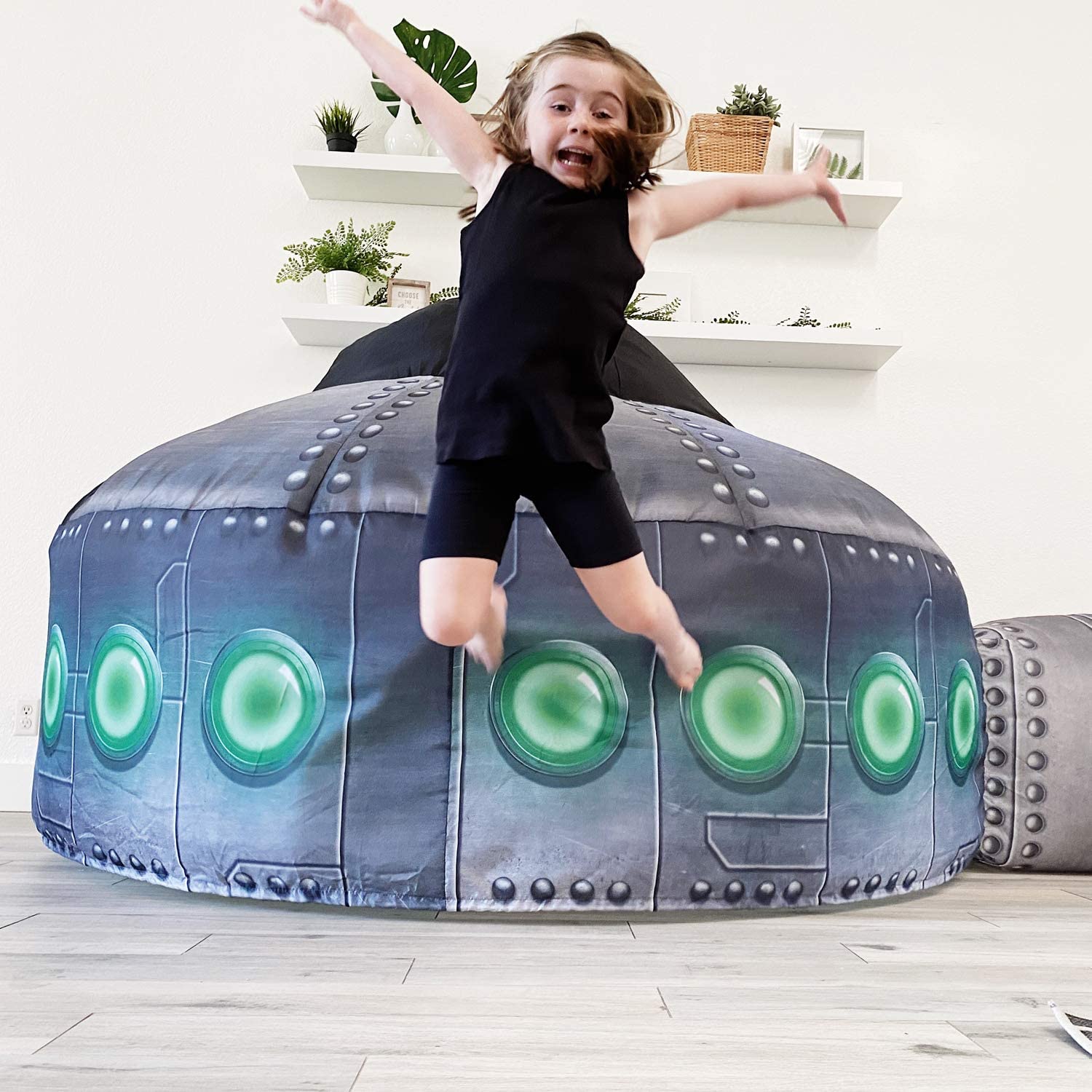 The Original AirFort Build A Fort in 30 Seconds, Inflatable Fort for Kids (Ocean Camo)