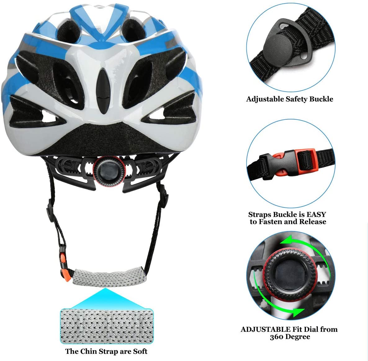 AGH Adult Adjustable Helmet,CPSC Certified for Mountain Road Bicycle Helmet with Detachable Visor for Men Women