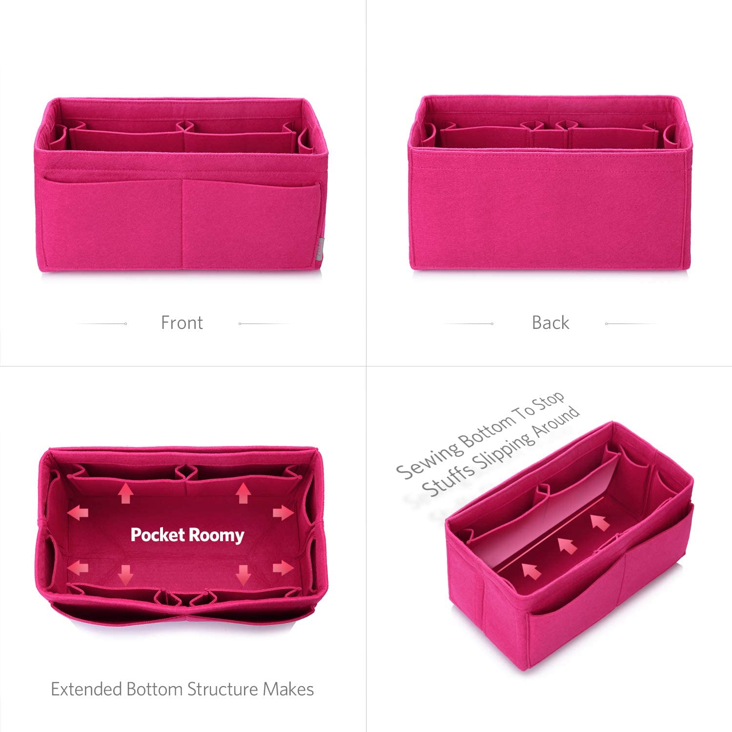 Felt Purse Organizer, Bag in Bag Organizer For Tote & Handbag Speedy Neverfull, Medium Large Extra Large