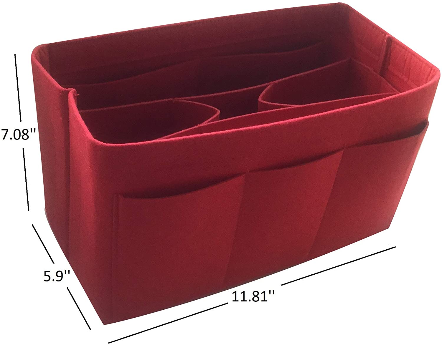 Felt Tote Bag Organizer Insert with Pockets, Handbag Purse Shaper, fits Neverfull, Speedy, Longchamp, etc.