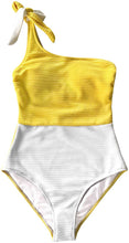 
                        
                          Muat gambar ke penampil Galeri, CUPSHE Women's One Piece Swimsuit Color Block One Shoulder Bowknot Bathing Suit
                        
                      