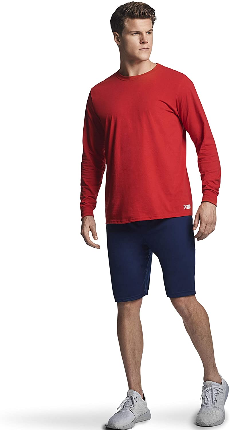 Russell Athletic Men's Cotton Performance Long Sleeve T-Shirts