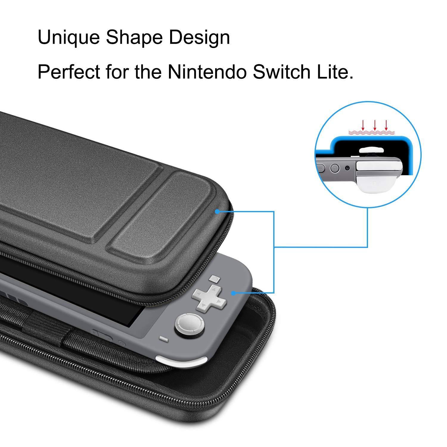 Fintie Carry Case for Nintendo Switch Lite 2019 - [Shockproof] Hard Shell Protective Cover Bag with 15 Game Card/2 Micro SD Card Slots - JOY2ESpree