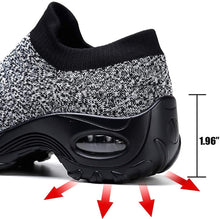 
                        
                          Load image into Gallery viewer, STQ Slip On Breathe Mesh Walking Shoes Women Fashion Sneakers Comfort Wedge Platform Loafers
                        
                      