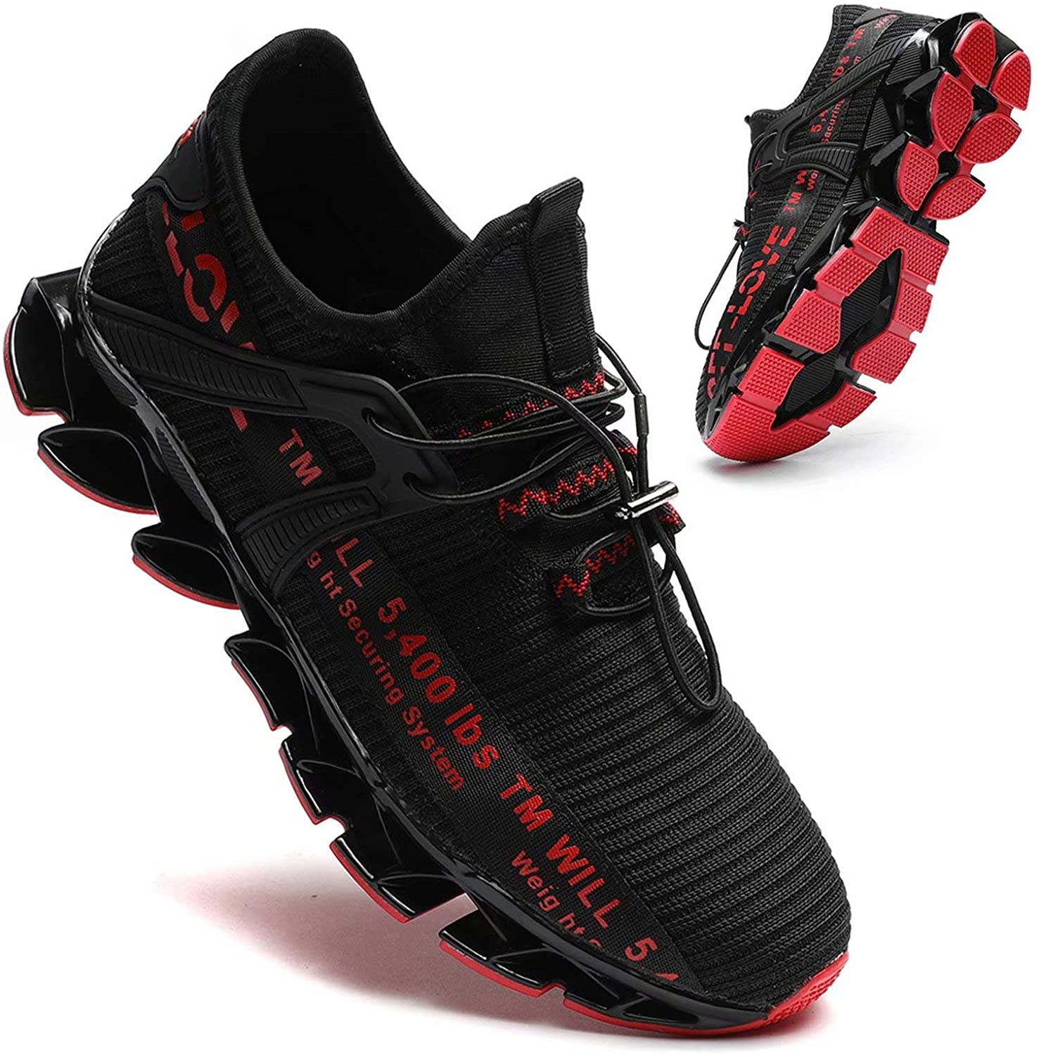 Pozvnn Mens Blade Sneakers Athletic Running Shoes Non Slip Walking Fashion Tennis Shoes