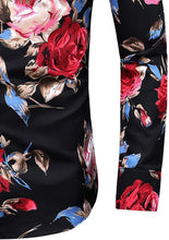 
                        
                          Load image into Gallery viewer, LEFTGU Men's Slim fit Floral Printed Beach Hawaiian Button-Down Dress Shirt
                        
                      